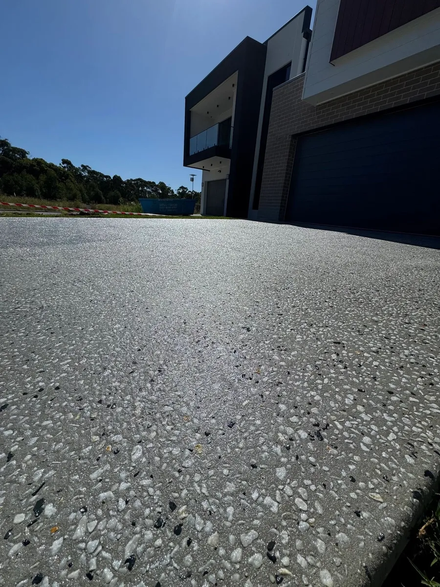 Geostone exposed aggregate driveway completed by Harbourline Group in Kellyville NSW