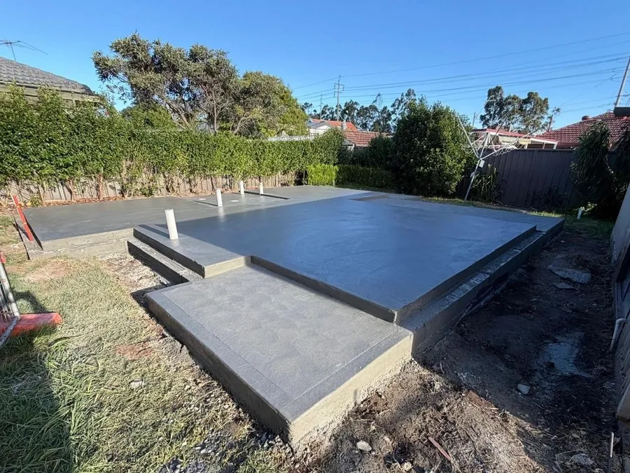 Reinforced house slab poured and finished for a residential build in Old Toongabbie NSW